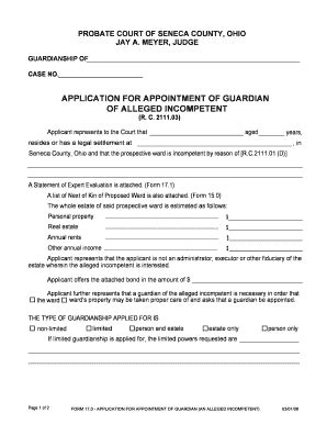 apply  guardianship  seneca county ohio form fill