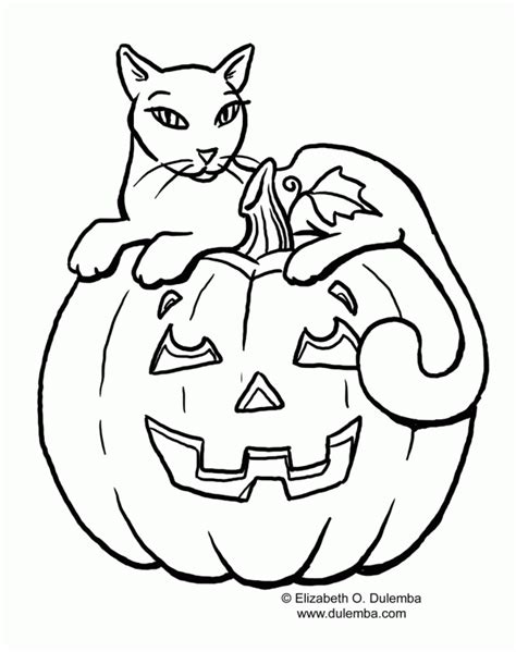 halloween cat coloring pages coloring home