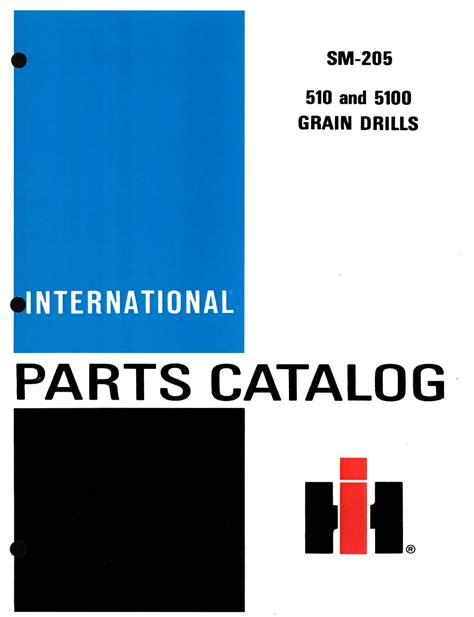 binder books parts catalog  international grain drill  models