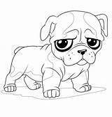Coloring Pages Cute Puppy Baby Bulldog Print Drawing Dog Puppies Sad Printable Pomeranian Adorable Dogs Animal Clipart Color Animals Kids sketch template
