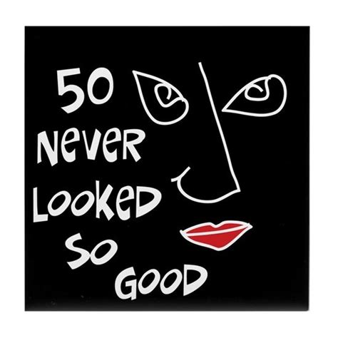 50th birthday sexy woman tile coaster by marcy cafepress