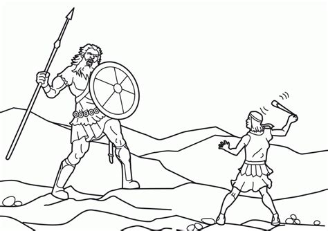 david  goliath coloring pages coloring home
