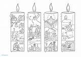 Advent Coloring Candles Pages Christmas Wreath Calendar Candle Colouring Epiphany Kids Drawing Sheet Catholic Color Activity Church Printable Sheets Print sketch template