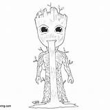 Groot Flower Guardians Superhero sketch template