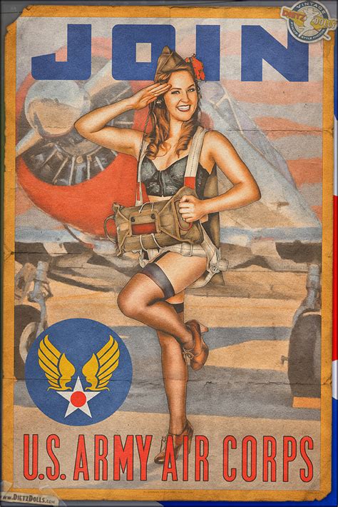 Propaganda Pinups Join The Us Army Air Corps By