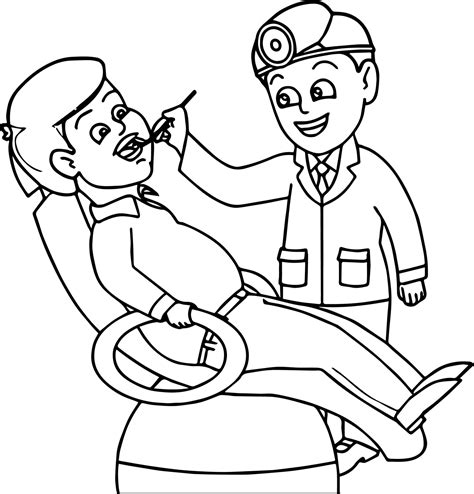 boy dentist coloring page  printable coloring pages  kids