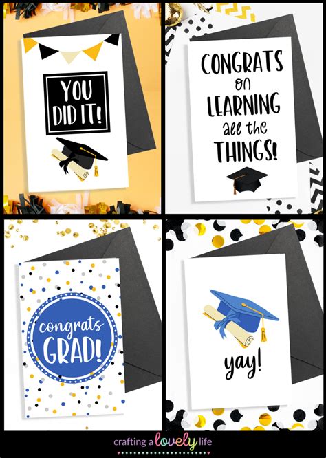 charming printable graduation cards kittybabylovecom