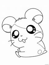 Hamtaro Anime Coloring Pages Cute Printable Hamster Print Book sketch template