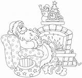 Natale Babbo Colorare Ausmalbilder Weihnachten Fireplace Disegni Ausmalen Malvorlagen Kolorowanka Noel Scarica Elfi sketch template