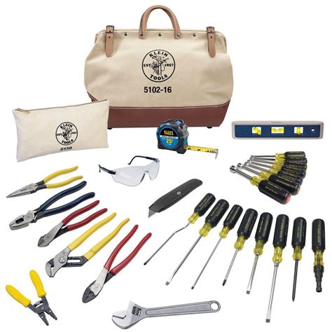 klein tools  piece electricians tool set   home depot