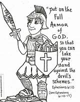 Ephesians Armour Leader Goliath sketch template