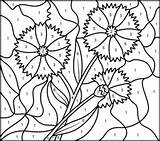 Cornflower Coloring Hard Online Color Number Flowers Coloritbynumbers Printable по номерам Designlooter Book печати для страниц цвет Hidden источник Printables sketch template