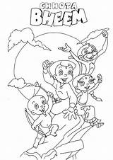 Bheem Chhota Coloring Pages Jaggu Kids Parentune Worksheets Books Printable sketch template