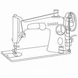 Sewing Machine Drawing Singer Vintage Graphic Stick Think Will Now Getdrawings sketch template
