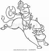 Bull Coloring Riding Pages Rodeo Cowboy Printable Drawing Bucking Getcolorings Getdrawings sketch template
