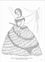 Coloring Pages Fashion War Civil Adults Colonial Adult Book Vintage Color Fashions Rainbowresource Amazing Getcolorings Lady Colouring Victorian Ladies Dover sketch template