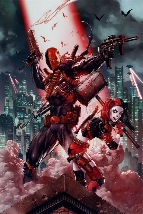 Dc Comics Suicide Squad Deathstroke And Harley Quinn Poster