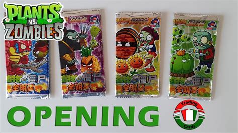 Plants Vs Zombies Trading Cards Opening Youtube