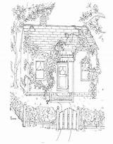 Coloring Pages Cottage Printable Color Adult Colouring Print Adults Structures Grown Ups Book Getdrawings Kids Sheets Getcolorings Choose Board sketch template