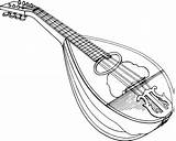 Mandolin Drawing Clipart Bowlback Getdrawings sketch template