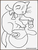 Mewarnai Kucing Gatti Colorare Bermain Tali Lucu Warna Disegni Belajar Gambarmewarnai sketch template