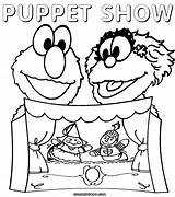 Coloring Theater Puppet Pages Book Show Library Clipart Elmo Adult Popular Colorings Print sketch template