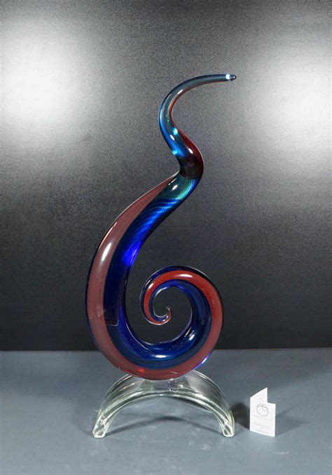 Murano Glass Abstract Sculpture Alberto Donà Master Made Murano Glass