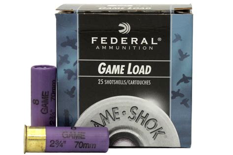 Federal 16 Gauge 2 3 4 In 1 Oz 8 Shot Game Shok 25 Box Sportsman S