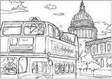 London Colouring Pages Bus Coloring Cathedral St Paul Choose Board sketch template