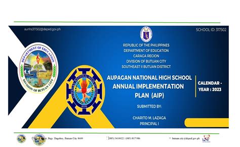 aip  annual implementation plan aupagan national high school