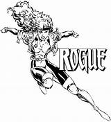 Rogue Marvel Xmen Ausmalen Tudodesenhos Printable Sketchite sketch template