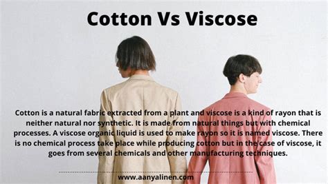 cotton  viscose differences comparison aanyalinen