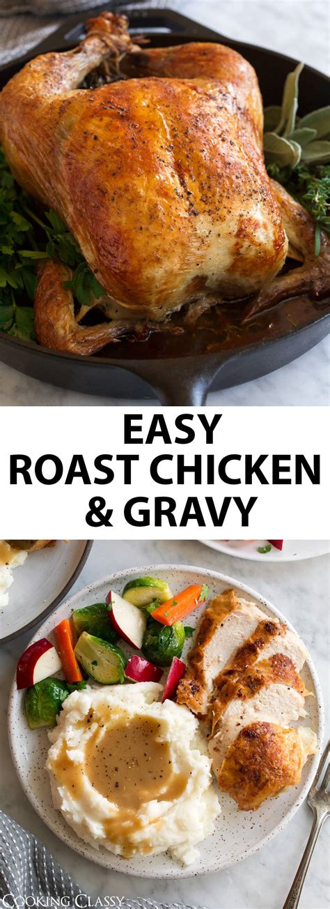 roast chicken {and homemade chicken gravy} cooking classy