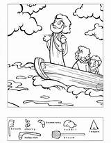 Jesus Storm Calms Coloring Bible Hidden Kids Preschool Puzzles Activities Pages Printable Puzzle Sheets School Sunday Objects Find Lessons Story sketch template