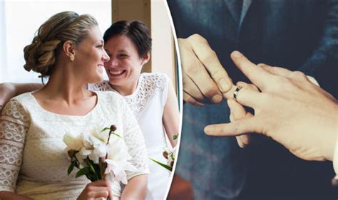 same sex couples help slow decline in marriage as numbers in england and wales soar uk news