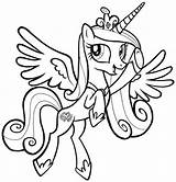 Pony Little Coloring Pages Cadence Princess Getcolorings Color sketch template