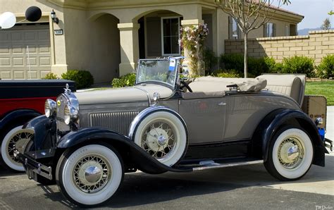 ford model  roadster beige  top  fvl ford products antique automobile club