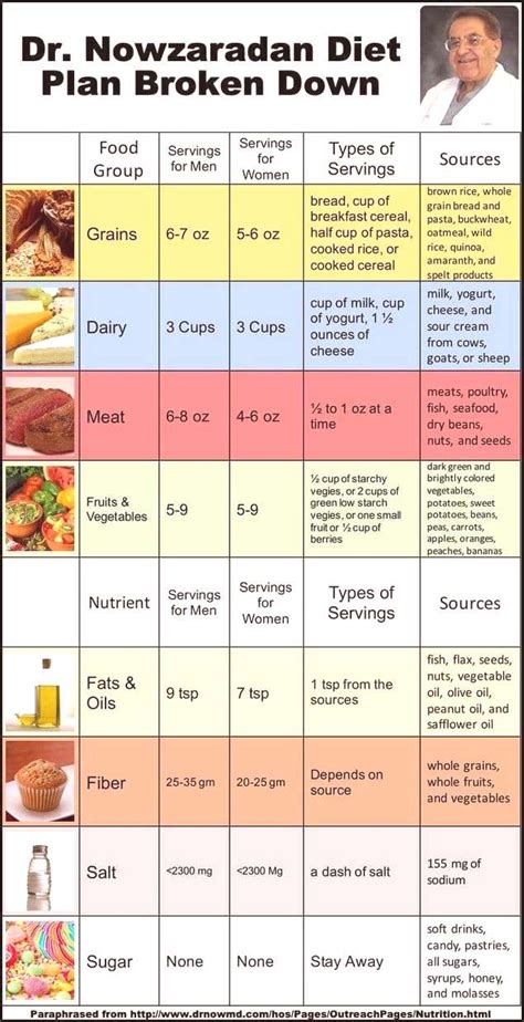 printable dr nowzaradan diet plan  calories  printabledietplancom