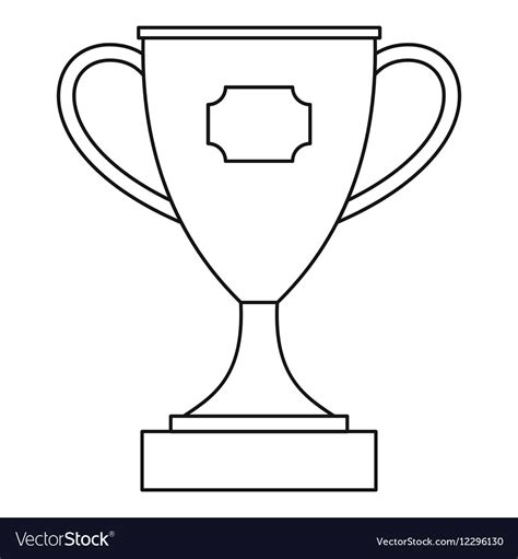 trophy cup award icon outline style royalty  vector