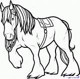 Horse Coloring Pages Color Drawing Clydesdale Draw Horses Colouring Kids Print Step Printable Angus Drawings Cheval Coloriage Printablecolouringpages Brave Clipartmag sketch template
