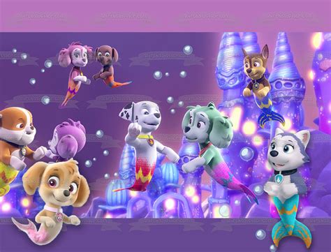 Paw Patrol Merpups Customizable Ryder Skye Chase Marshall Rocky And Ru