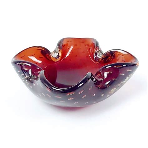Murano Glass Bullicante Bowl Or Ashtray By Barovier And Toso 1960s For