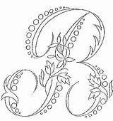 Broderie Alphabet Antan Bordar Monogramme Broder Broderieantan Iniciales Motifs sketch template