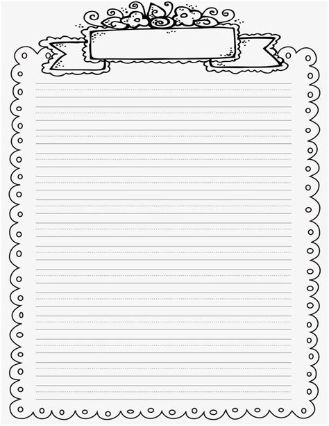printable lined paper  border