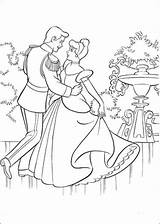 Cinderella Prince Coloring Disney Dancing Printable Princess Sheet sketch template