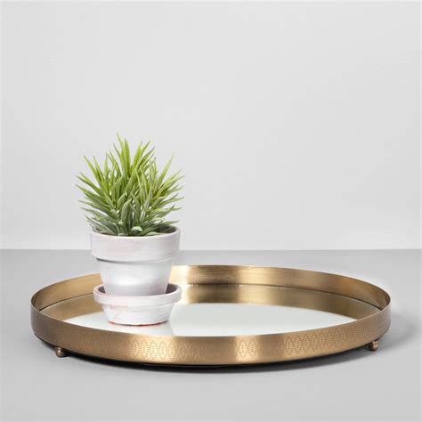 mirrored brass tray  target home decor gifts popsugar home photo