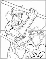 Nightwing Coloring Pages Kids Printable Color Getcolorings sketch template