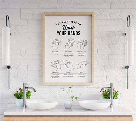 wash  hands sign bathroom sign restroom sign  etsy