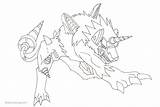 Coloring Pages Digimon Shoutmon X4 Template sketch template