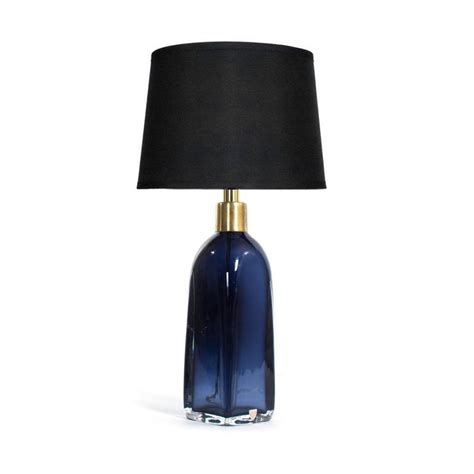 Orrefors Deep Blue Glass Table Lamp For Sale At 1stdibs